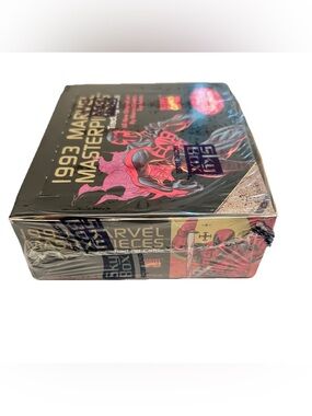 Marvel 1993 Masterpieces Trading Card Box - Black & Red
